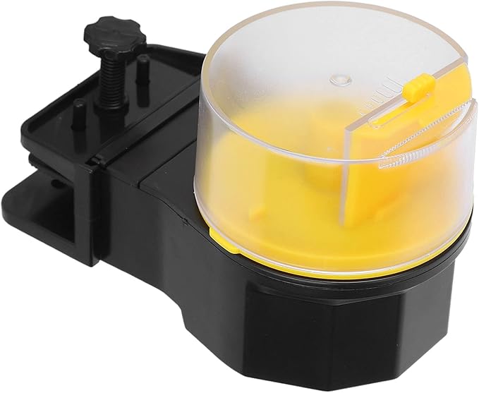 Vacation Fish Feeder Automatic Fish Feed Automatic Feeder Food Dispenser Timed Auto for Food Types Flexible Easy Installation (Yellow)