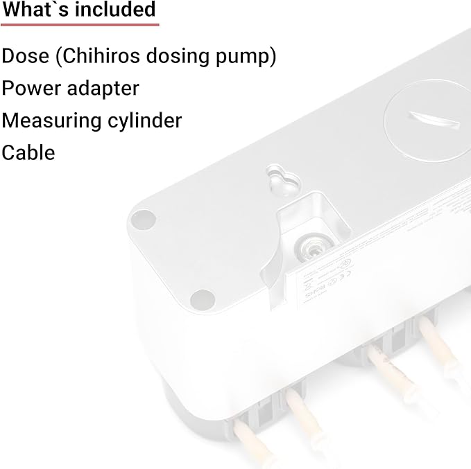 Chihiros Aquarium Dosing Pump - Precision Dosing Pumps for Reef Aquariums - Ideal for Reef Dosing Supplements and Water Treatments - 12V DC Dosing Pump for Aquarium Tanks