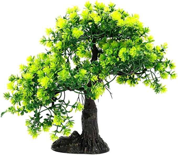 balacoo Artificial Tree Decor for Fish Tank Green Resin Aquarium Decoration Underwater Plant Ornament Safe for Aquariums Easy to Clean Fish Habitat