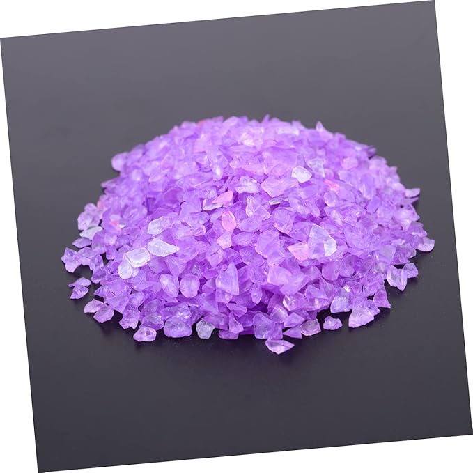 GARVALON 2pcs Colored Glass Colored Sand for Landscape and Fish Tank Decor Decorative Sand Safe for Aquariums and Flowerpots