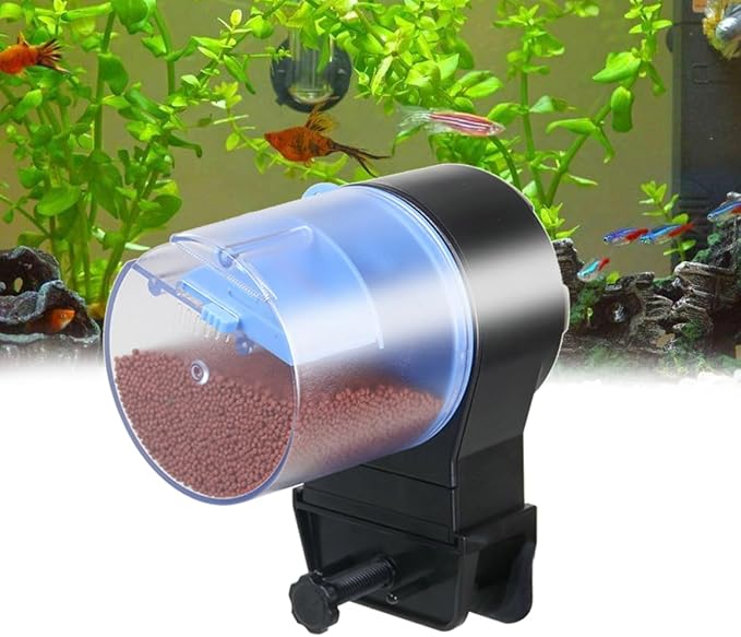 Milisten Automatic Fish Feeder Timer for Aquarium Battery Operated Fish Food Dispenser Feeding Outlet Color