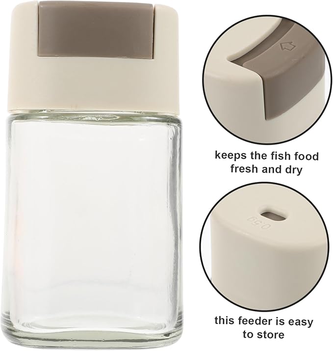 Aquarium Fish Feeder Bottle Transparent Fish Food Storage No Assembly Required Precise Capacity Feeding Design Easy to Use