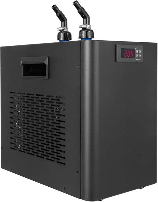 42gal Aquarium Chiller for Fish Tank, 1/10HP Water Chiller for Cold Plunge Fish Tank Cooling System for Saltwater Freshwater Hydroponic System Axolotl Jellyfish Quiet Compressor