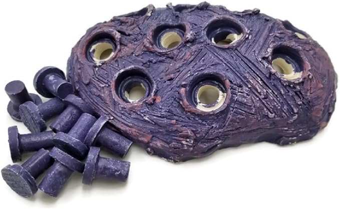 Oceans Wonders Coralline Purple Frag Hub 10.0 Coral Frag Plug Holder with 10 Plugs