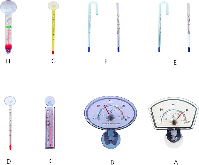 Fish Aquarium Liquid-in-Glass Thermometer Type Cane-shape Thermometer Temperature Meter, Yellow stick waterpr