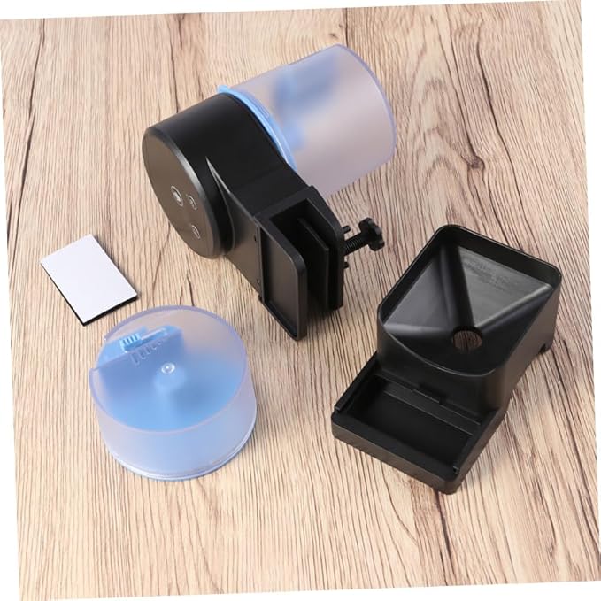 Yardwe Automatic Fish Feeder for Vacation -Hour Timer Large Fish Tank Smart Food Dispenser Rim-Mounted/air Pump