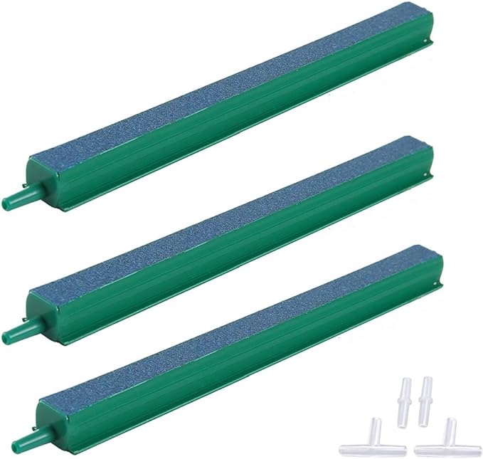 ALEGI Fish Tank Air Bubble 3-Piece Air Stone Bars for Aquarium,Air Stone Bar Hydroponics with Connectors,8 inch