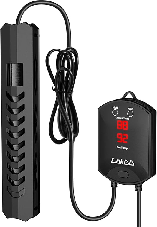 Upgraded 500W Intelligent Aquarium Heater,59°F-93°F Submersible Fish Tank Heater with Intelligent Digital Display Controller and Auto Power Off for 60-135 Gallon Freshwater Saltwater Fish Tanks