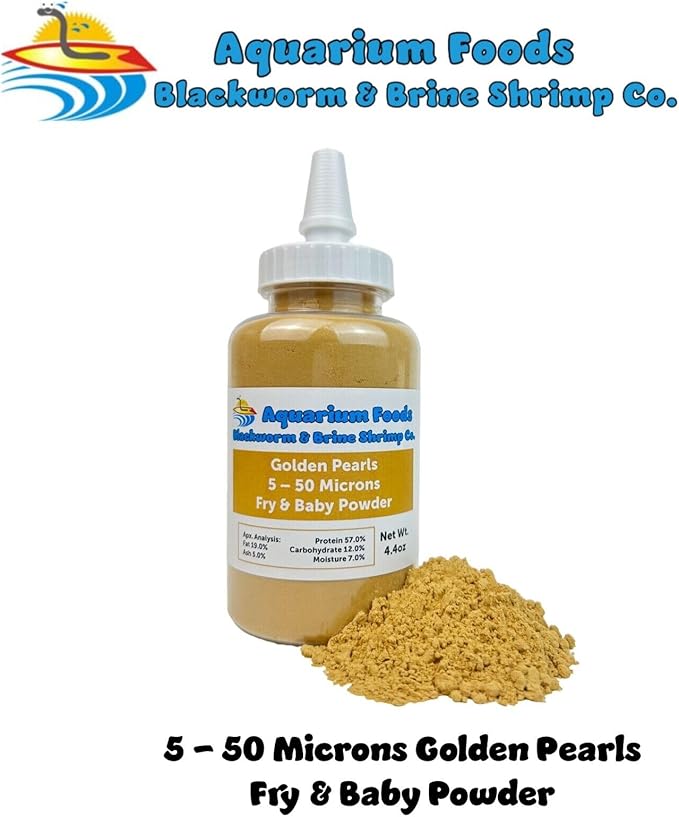 Golden Pearls 5-50 Microns for Tropical Fish Fry and Babies, Corals, Anemones, Reef Tanks…4.4oz Squeeze Bottle