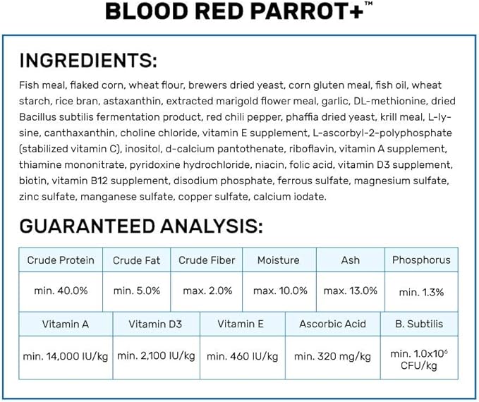 Hikari Blood Red Parrot+ Fish Food, Medium Pellet, 11.7 oz. (333g)