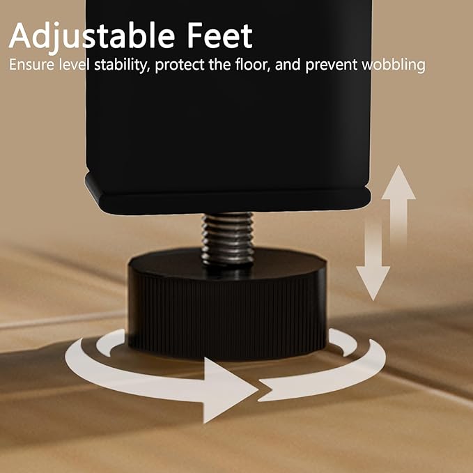 Fish Tank Stand, 3-Tier Aquarium Stand Reptile Tank Stand Heavy Duty Terrarium Stand for Home Office, Black, 5-10 Gallon