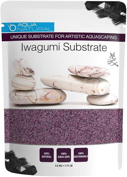 Aqua Natural Iwagumi Sand - Garnet 7.7lb - Ultra Premium Substrate for aquascaping, Aquariums, vivariums and terrariums