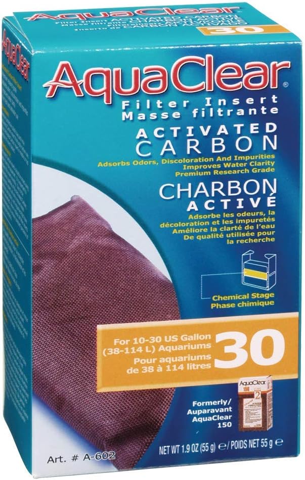 AquaClear 30 Activated Carbon Insert, Aquarium Filter Replacement Media, A602