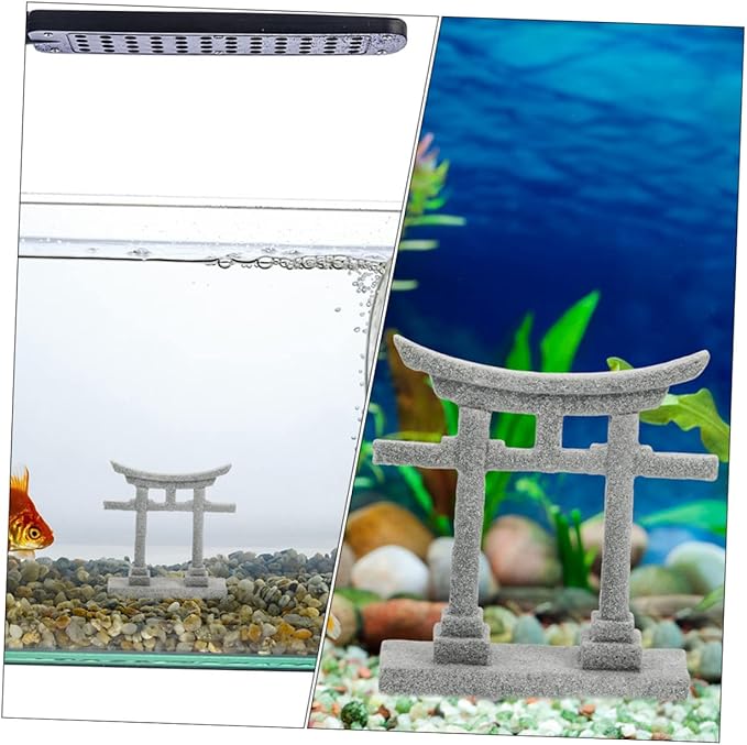 balacoo Outdoor Stone Craft Fish Tank Decor Aquarium Ornament Sand Table DIY Ornament Garden Statues