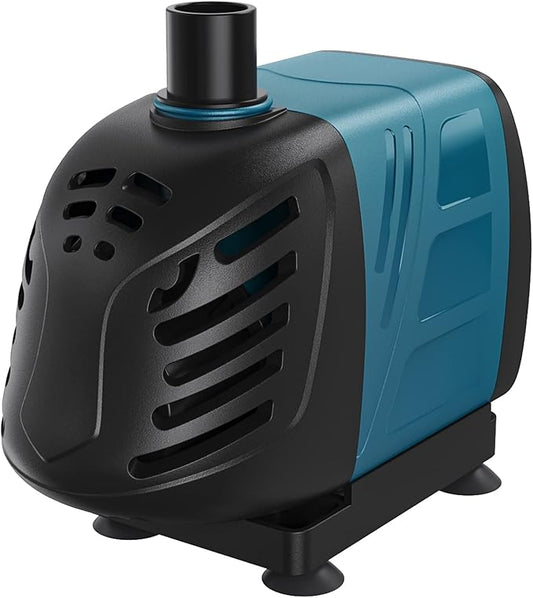 Uniclife Aquarium 320 GPH Submersible and Inline Water Pump 22W 5ft High Lift AC 120 V Quiet Adjustable Return Pump with 6 ft. Power Cord for Fish Tanks Pond Waterfalls Fountains Sumps and Gardens