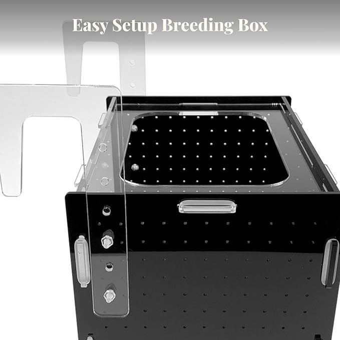 Fish Breeder Box Isolation Box Transparent Separator Easy Installation Hatchery Incubator for Baby Fish Betta Guppy, 15x15x15cm
