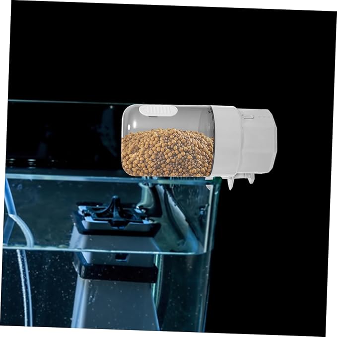 Automatic Fish Feeder Feeding Port Transparent Design for Easy Monitoring for Small Aquariums and Tanks Functionality for Convenient Feeding