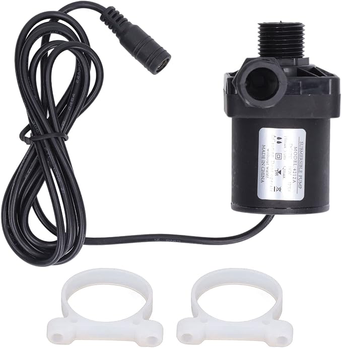 Small Submersible Pump DC12V 20W 800L/h Quiet Fountain Water Pump Brushless Motor for Aquarium Fish Tank Garden Hydroponics