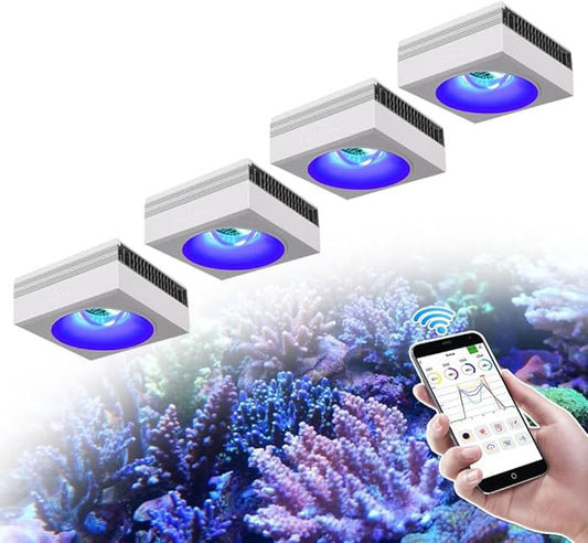 PopBloom RL90 iOS/Android App Control Saltwater Reef Aquarium Light 72 inch Aquarium LED WiFi Lights LED Coral Reef Lighting for 180-220cm Tank