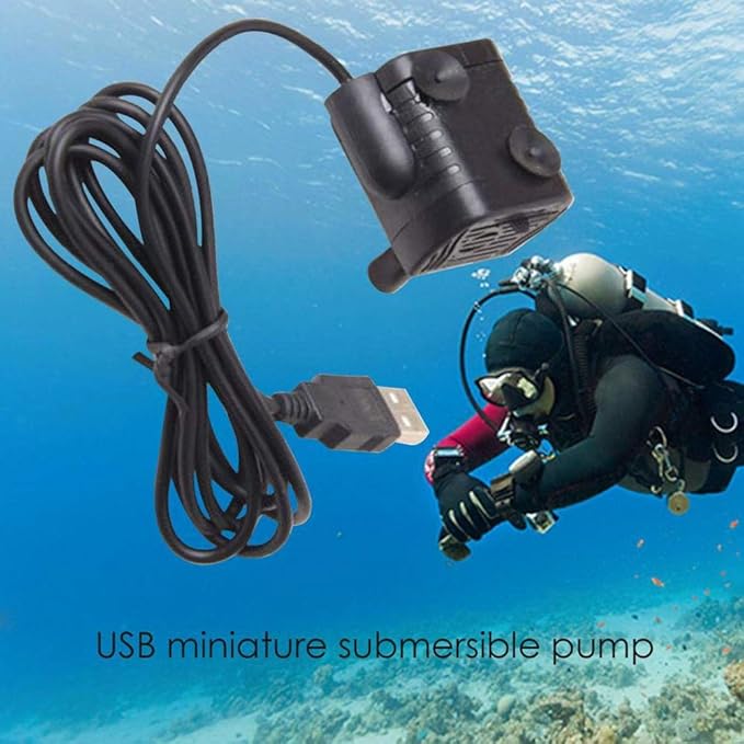 DGZZI USB Submersible Pump 3W USB-1020 DC3.5V-9V Mini Submersible Water Pump For Fish Tank Aquarium Fountain Pond
