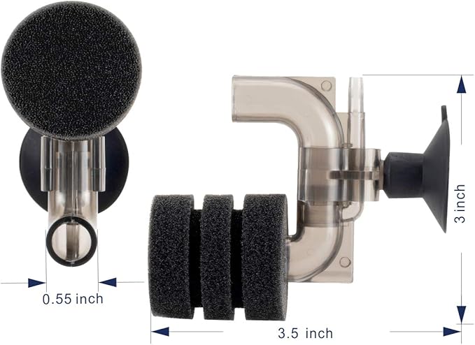 hygger Super Mini Aquarium Single Sponge Filter for Small Fish Tank 0.5-5 Gallon