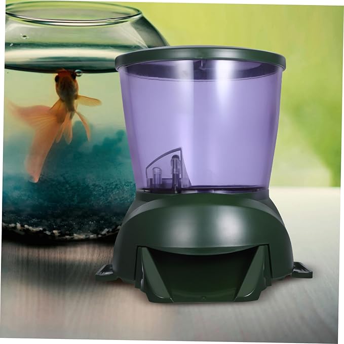 Automatic Fish Feeder with LCD Display Timing and Quantitative Feeding for Small Ponds and Aquariums Pellet Food Dispenser for Up to Days Battery Operated Without Batteries