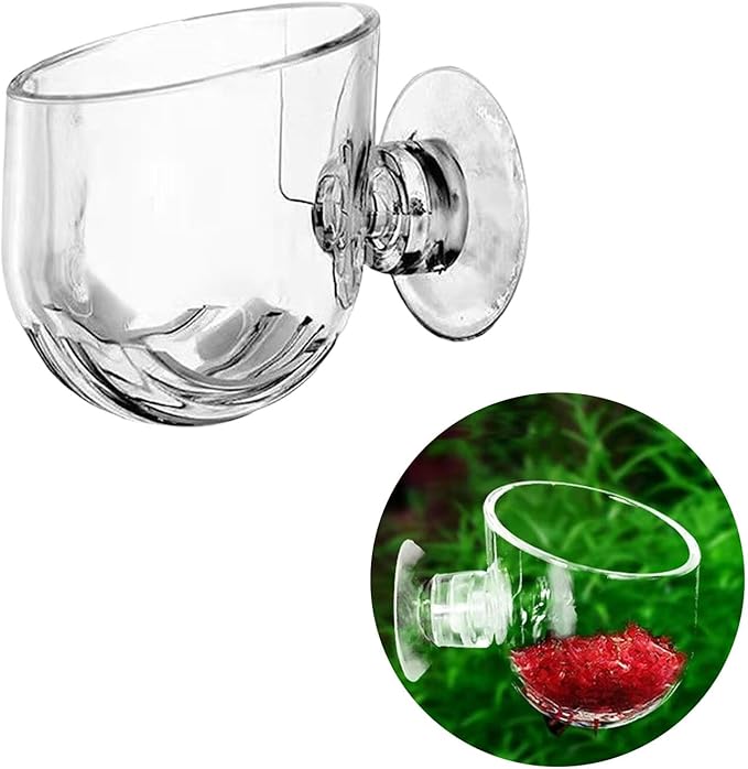 10 Pcs Aquarium Plant Holder, Clear Fish Tank Plant Holder for Aquascape Decoration, Red Worm Feeder, Aquarium Planter Pot with Suction Cup, Betta Fish Tank Accessories Aquariums Decor