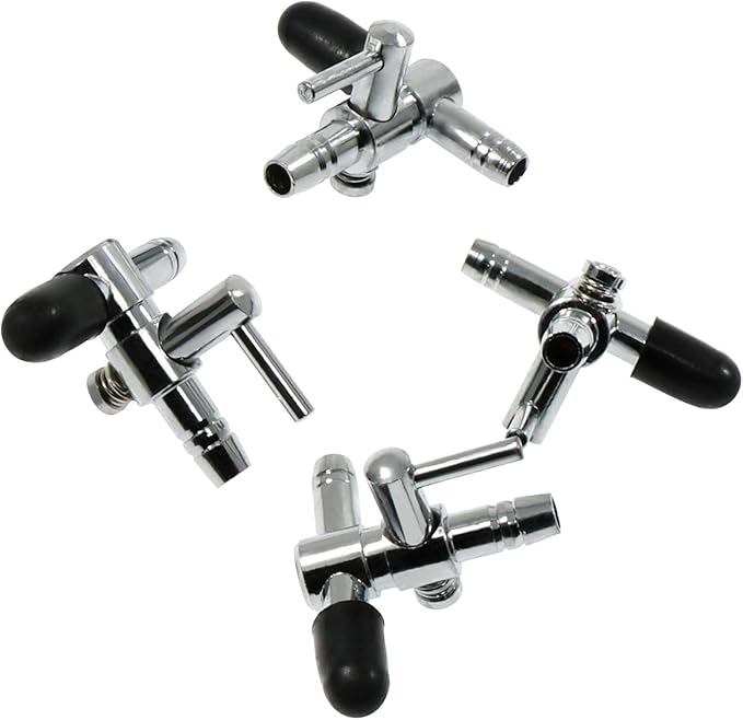 8 Pieces One-Way Aquarium Air Flow Control Lever Valve Distributor Splitter Pump Accessories Set for Fish Tank
