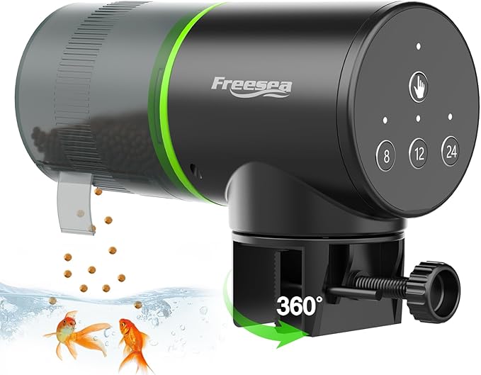 FREESEA Automatic Fish Feeder and 100W Submersible Aquarium Heater for Fish Tank