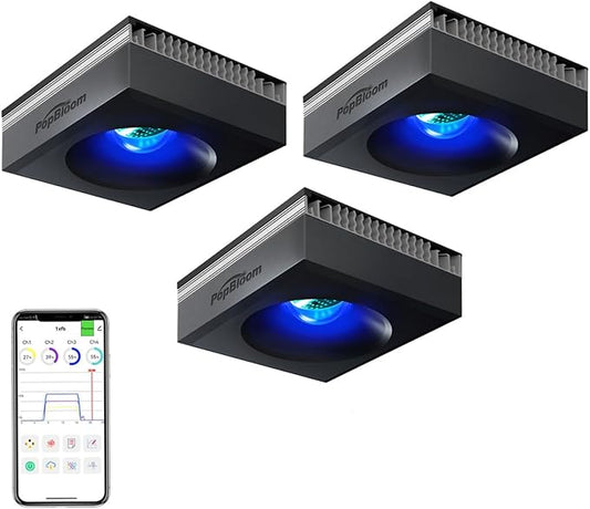 PopBloom RL90 Led Aquarium Light for Coral Reef, Smart-APP Control Reef Led Light Aquarium Marine Lighting Fish Tank Light for 120-150CM Saltwater SPS/LPS Mixed Reef Fish Aquarium