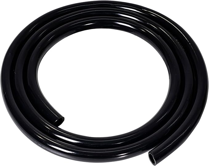 Feelers Black PVC Vinyl Tubing 1/2" ID x 5/8" OD Water Fish Tank Aquarium Air Line Lightweight Hose BPA Free, 16.4 Feet