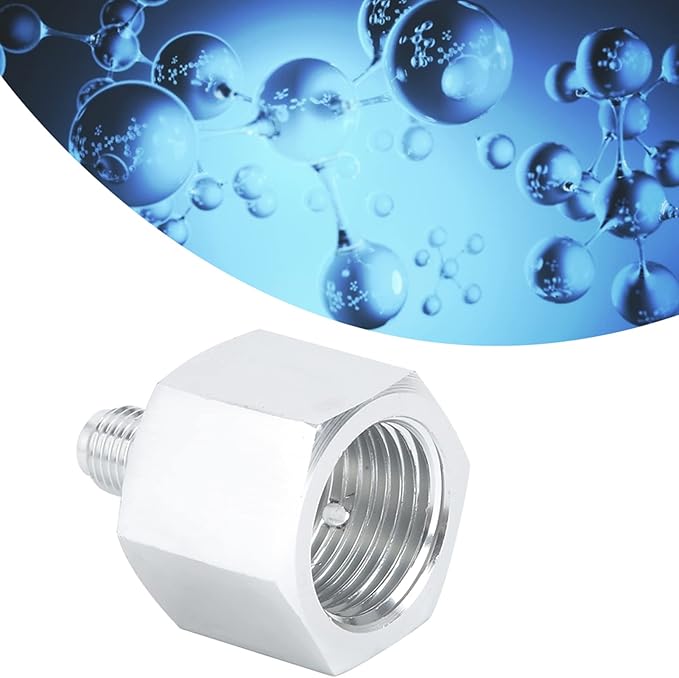 3/8 to CGA320 Regulator Adapter, Aluminum CO2 Regulator Cylinder Adapter Pneumatics Connector Fitting Converter Accessories for Homebrew Beer Aquarium