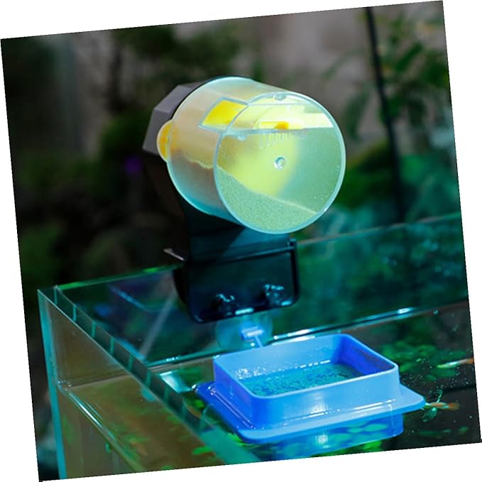 Artibetter Automatic Fish Feeder for Aquarium Small Tank Adjustable Timer Fish Food Vacation Feeder Yellow Without Battery