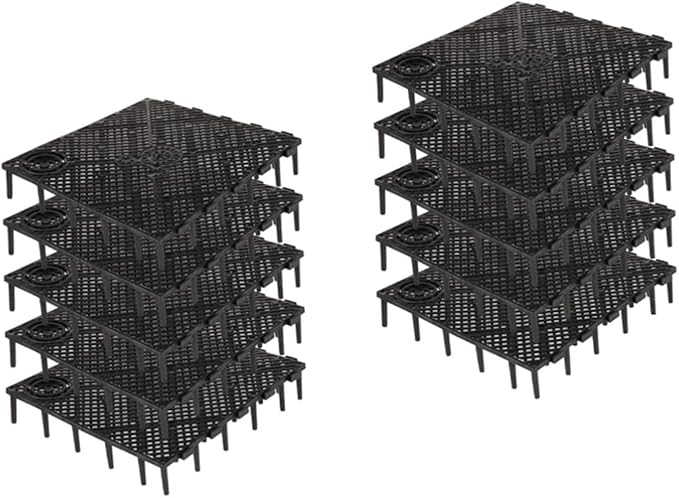 BESPORTBLE 20 Pcs Bottom Plate Fish Tank Bottom Aquarium Egg Crate Fish Tank with Divider Clapboard Pump and Live Fish Grid