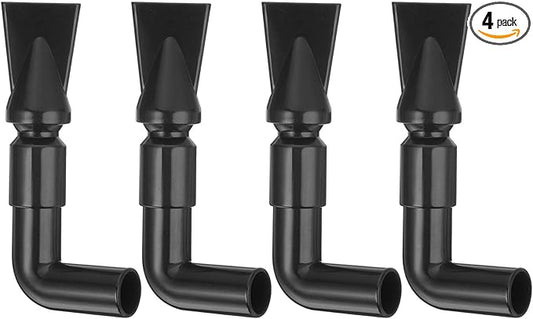 uxcell 4Pcs Aquarium Nozzle, 360°Free Rotate Plastic Aquarium Pump Nozzle, 19mm/0.75" OD Flat Water Outlet Return Pipe Fitting for Aquariums Fish Tanks(Black)