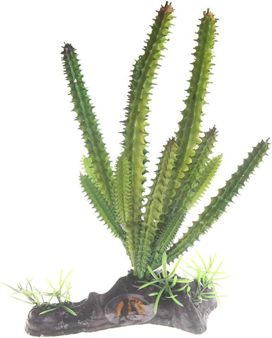 emours Cactus Plastic Plant Aquarium Ornament Fish Tank Desert Reptile Decoration