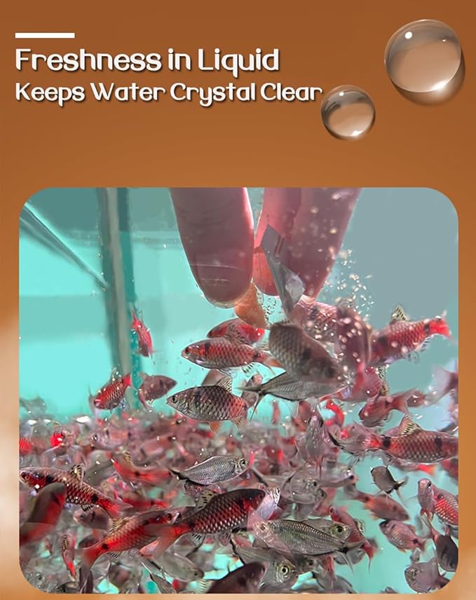 Liquid Fish Food - Consisting of Non-Living Daphnia Without Refrigeration for Fry/Larvae/Small, Corals, Jelly, Seahorses, and Other Aquarium Fish