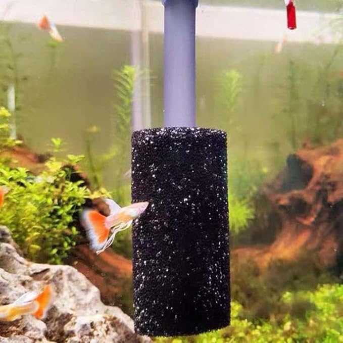5Pcs Black Aquarium Filter Sponges,Aquarium Pre-Filter Sponges Filter Intake Sponge Strainer Foam Guard Cover for Freshwater and Saltwater Fish Tank, Aquarium Pumps and Filters