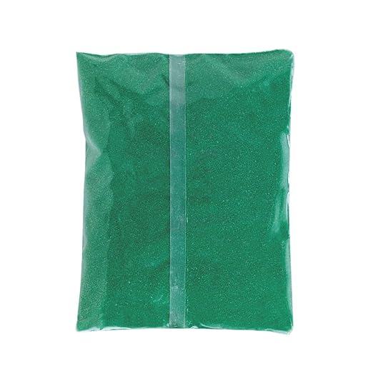 S&S Worldwide Art Sand - Green, 2 lbs., for Layering in Bottles, Decorating Adhesive Pictures, Terrariums, Over Glue & More Crafts, for Kids & Adults, Fine Sand, Non-Toxic, 2lb Bag