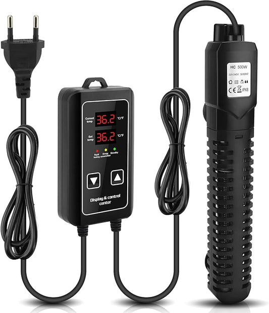 Aquarium Heater, Fish Tank Heater with Digital LED Controller, Overheat Pond Heaters for Outdoor Ponds with Fish, Adjustable Water Tank Heater for 75-120 Gallon Fish Tank