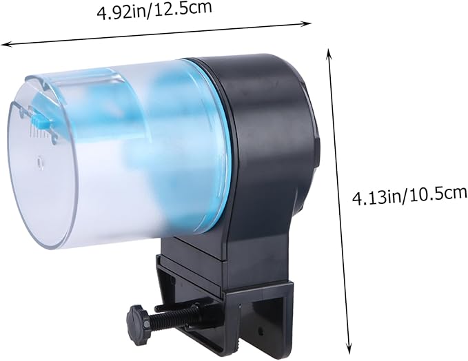 SUPVOX Automatic Fish Feeder for Aquarium Timer Food Dispensing for Flakes Pellets and Crumbles Battery Operated Batteries Not Included