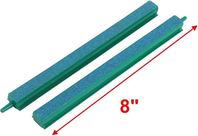 Jardin Fish Tank Air Bubble 2-Piece Air Stone Bars, 8-Inch, Green/Blue