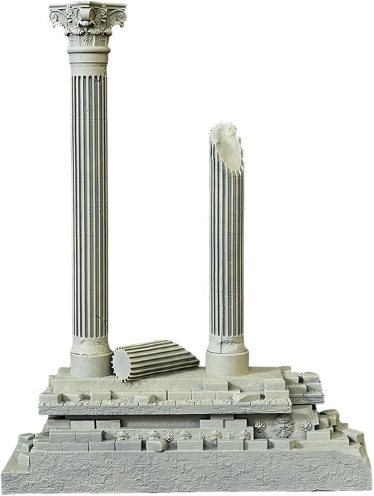 Baoblaze Roman Column Decoration Realistic Resin Aquarium Decor Fish Tank Accessories Landscape Decoration Roman Pillar Decor 18.5cm, Set B