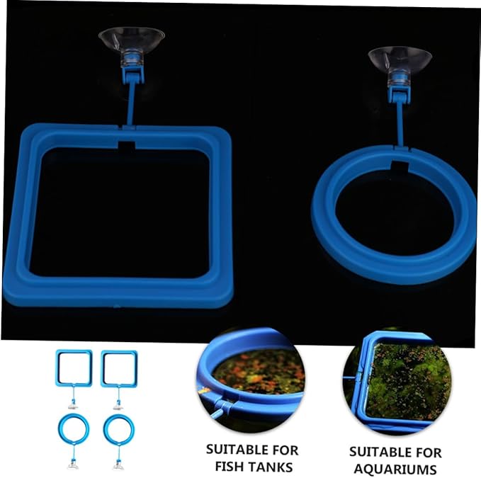 LIOOBO 4pcs Automatic Fish Feeder Feeding Floating Feeder for Fish Tank Supplies