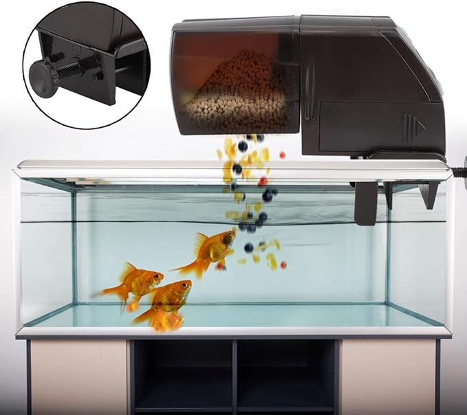 Aquarium Automatic Feeder Fish Food Feeder Intelligent LCD Electric Feeding Machine with Fixing Clip for Aquarium Fish
