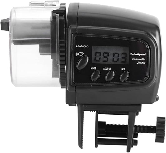 Tyenaza Automatic Fish Feeder, Electronic Fish Feeder with Digital LCD Dispenser Timer Automatic Aquarium Tank Food Feeding Machine