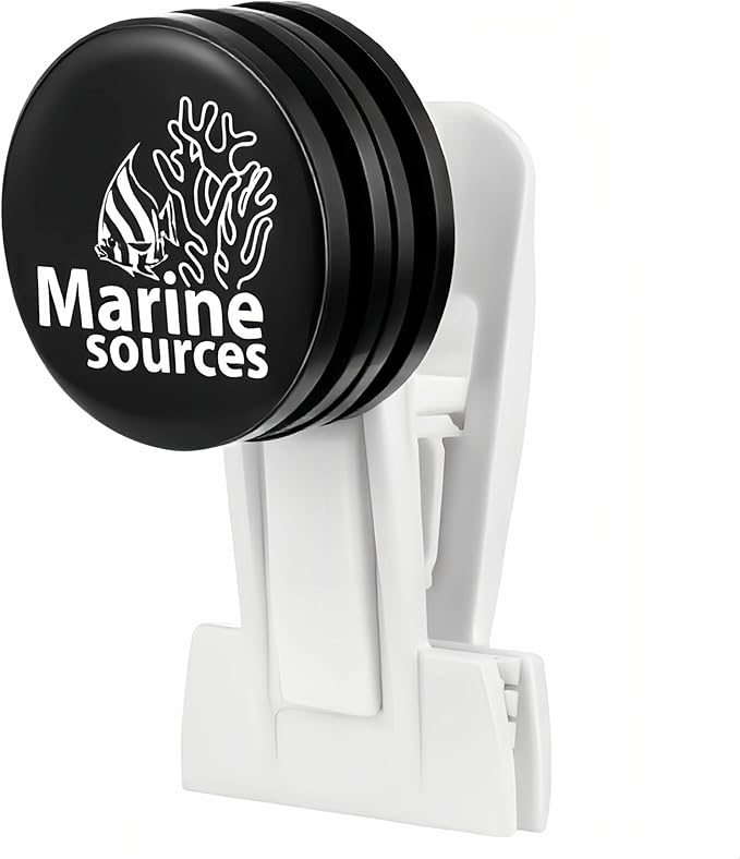 Magnetic Seaweed Feeding Clip for Saltwater Aquarium, Automatic Fish Feeder with Algae Magnet Clip, Glass Tank Accessory for Aquatic Pets, Up to 15mm Glass Thickness