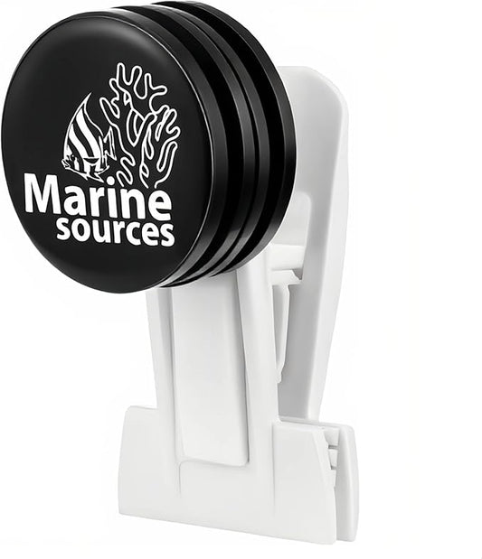 Magnetic Seaweed Feeding Clip for Saltwater Aquarium, Automatic Fish Feeder with Algae Magnet Clip, Glass Tank Accessory for Aquatic Pets, Up to 15mm Glass Thickness