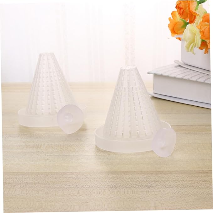 FOMIYES 3pcs Automatic Fish Feeder Red Worm Cup Cone Feeder Suction Aquarium Tank Feeding Cup for Small Fish Aquatic Pets
