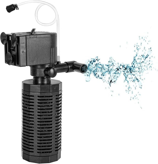 Yaubay 18W Aquarium Internal Filter for 55-120 Gallon Tanks, Power Biochemical Sponge Fish Turtle Tank Filter with Aeration System, Silent Submersible Filters, 264 GPH